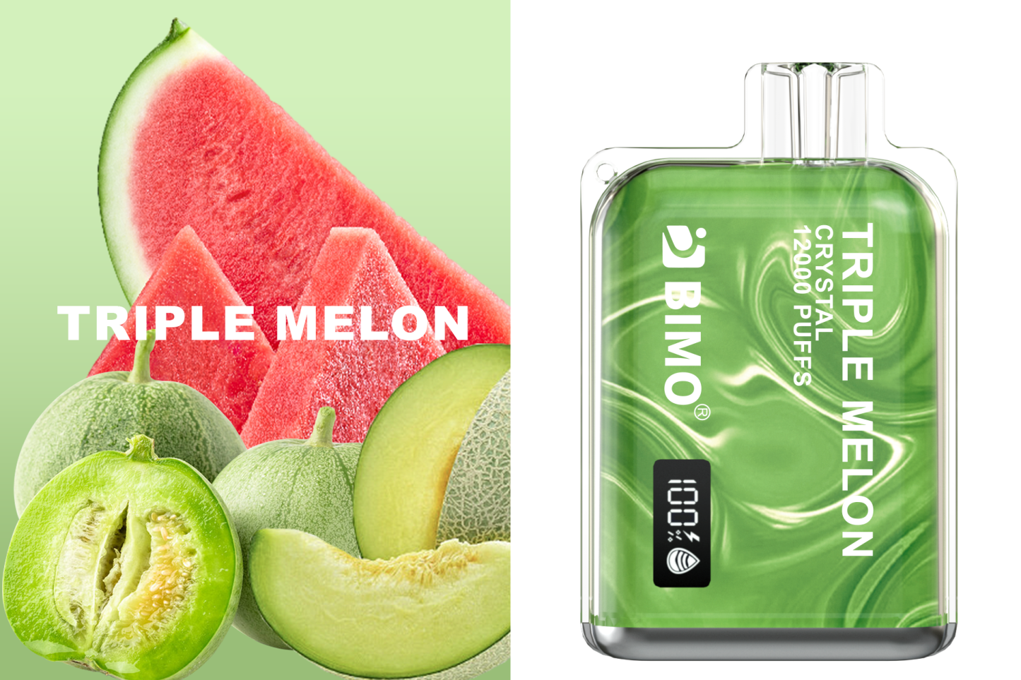 BIMO Crystal 12000 Triple Melon Disposable (1pcs)