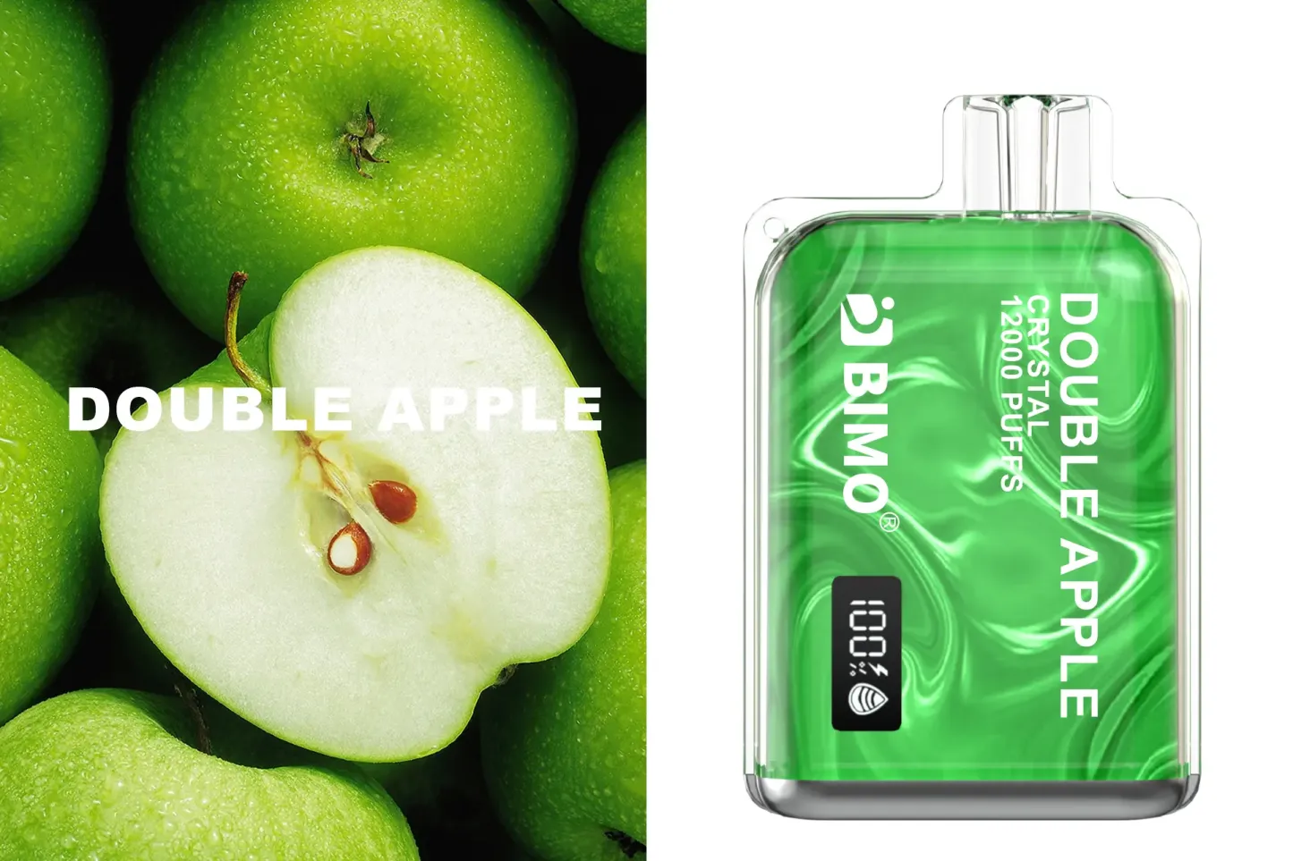 BIMO Crystal 12000 Double Apple Disposable (1pcs)
