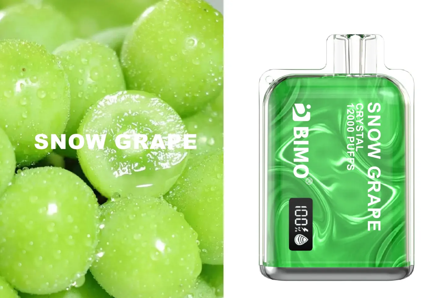 BIMO Crystal 12000 Snow Grape Disposable (1pcs)