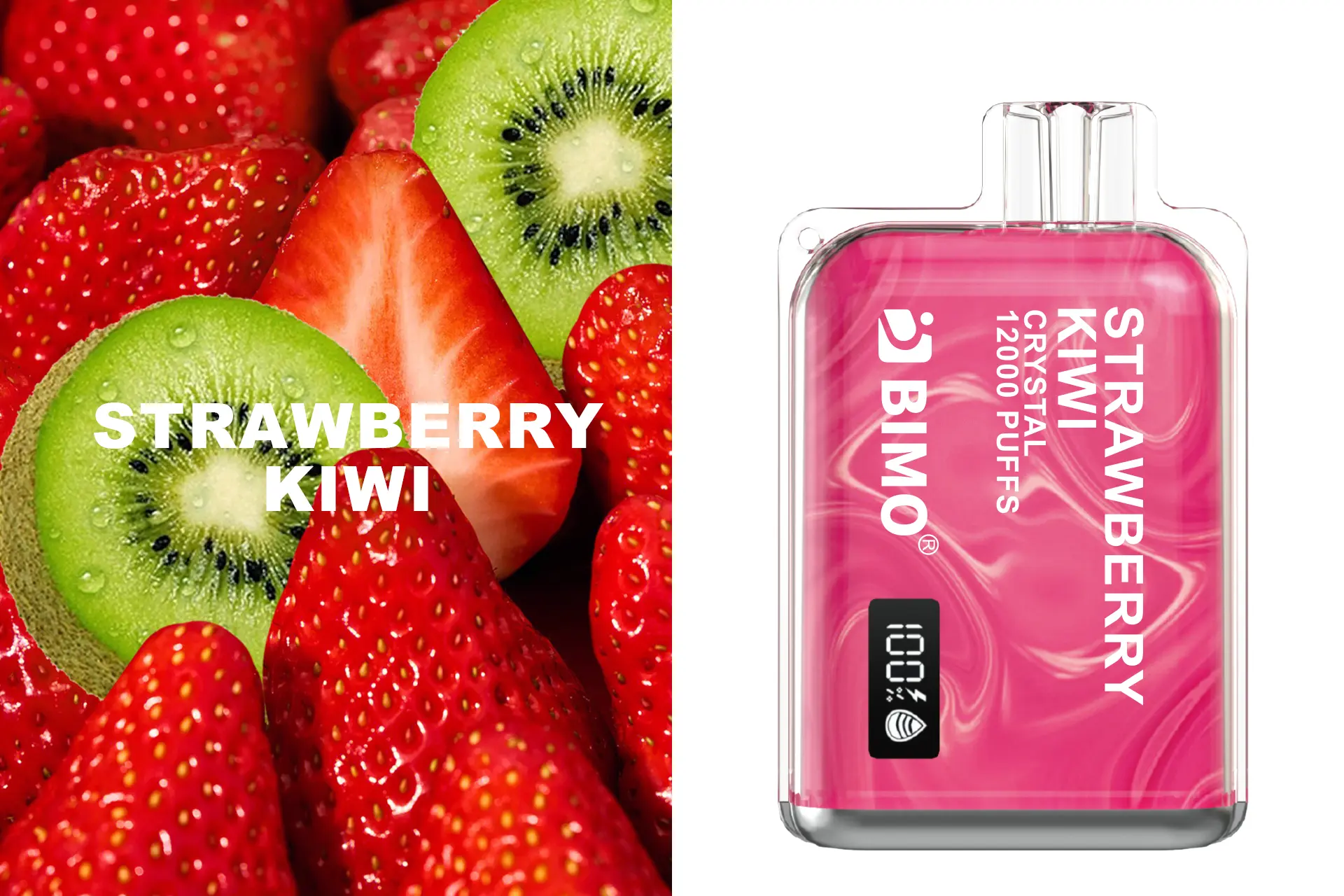 BIMO Crystal 12000 Strawberry Kiwi Disposable (1pcs)