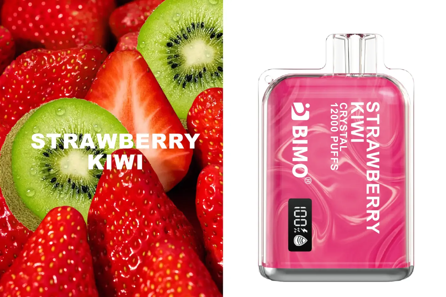 BIMO Crystal 12000 Strawberry Kiwi Disposable (1pcs)