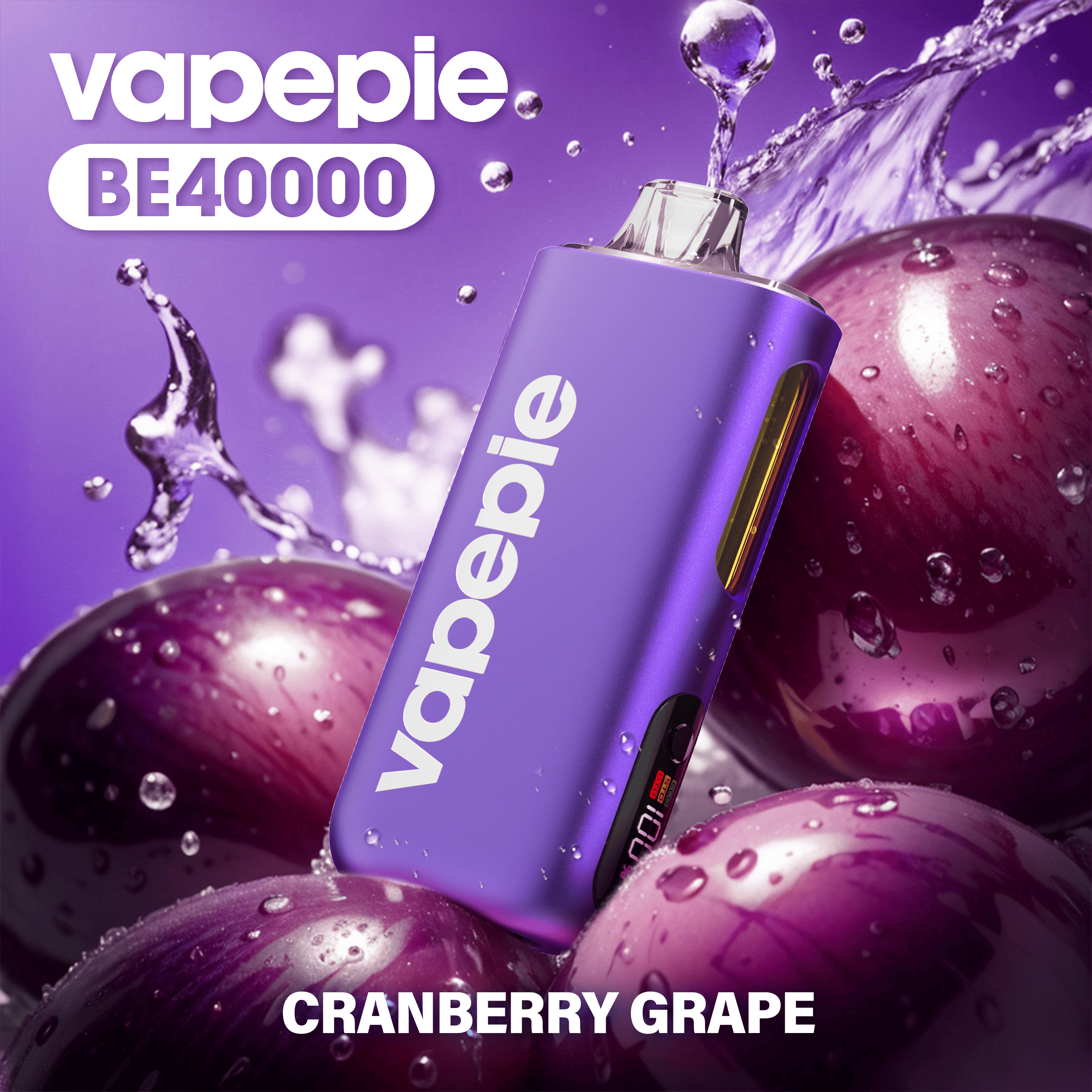 CRANBERRY GRAPE & VAPEPIE Max 40000 PUFFS