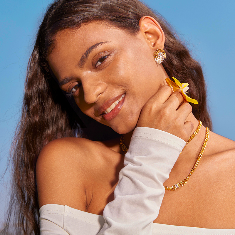 SOLAR Pavé Tassel Earrings