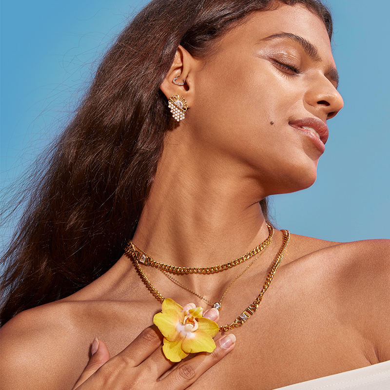 SOLAR Pavé Tassel Earrings
