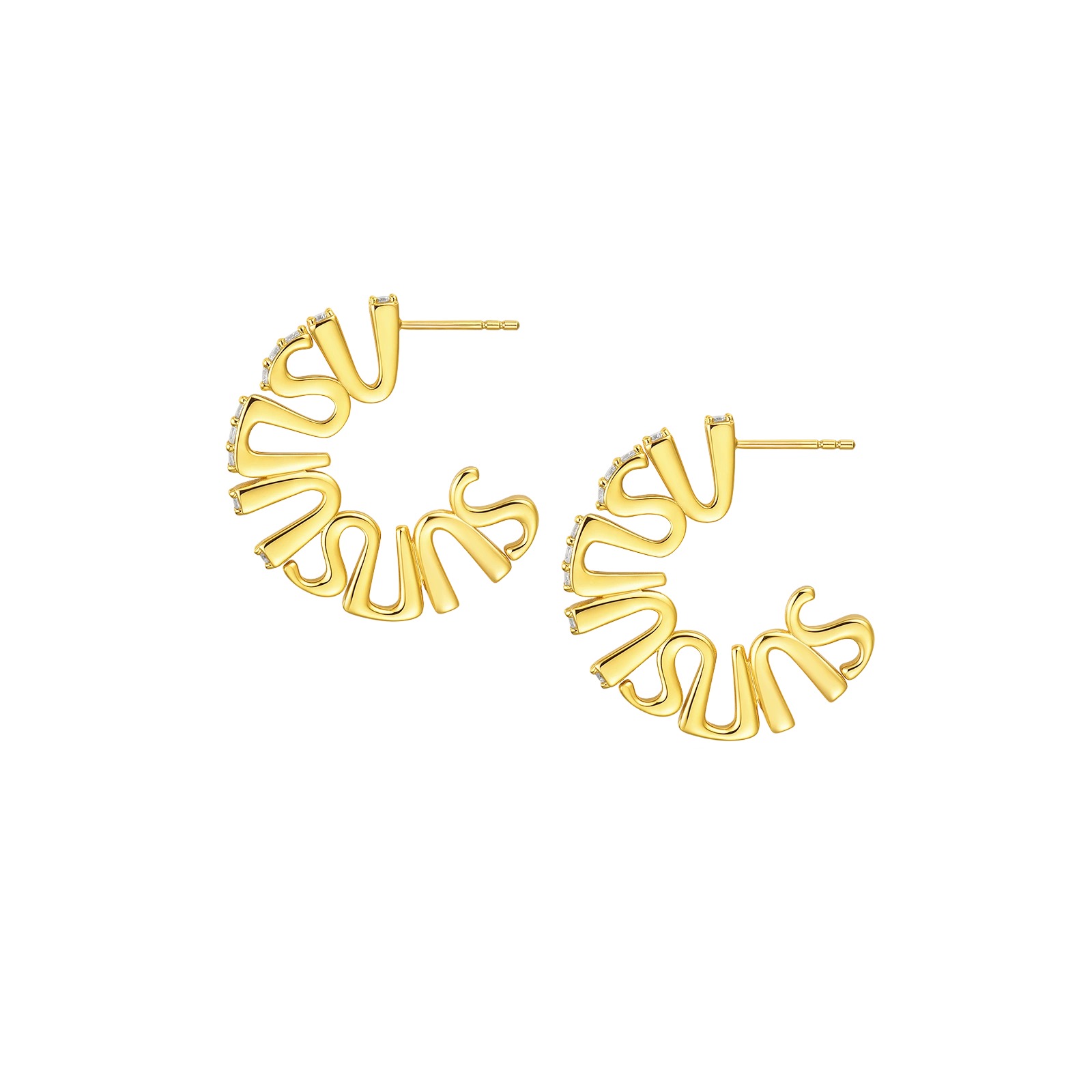 SOLAR Channel-Set Earrings