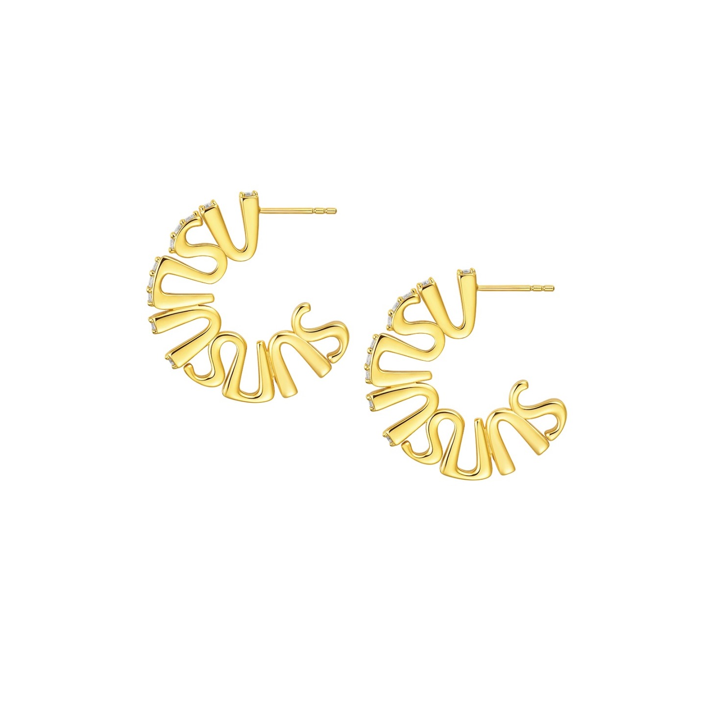 SOLAR Channel-Set Earrings