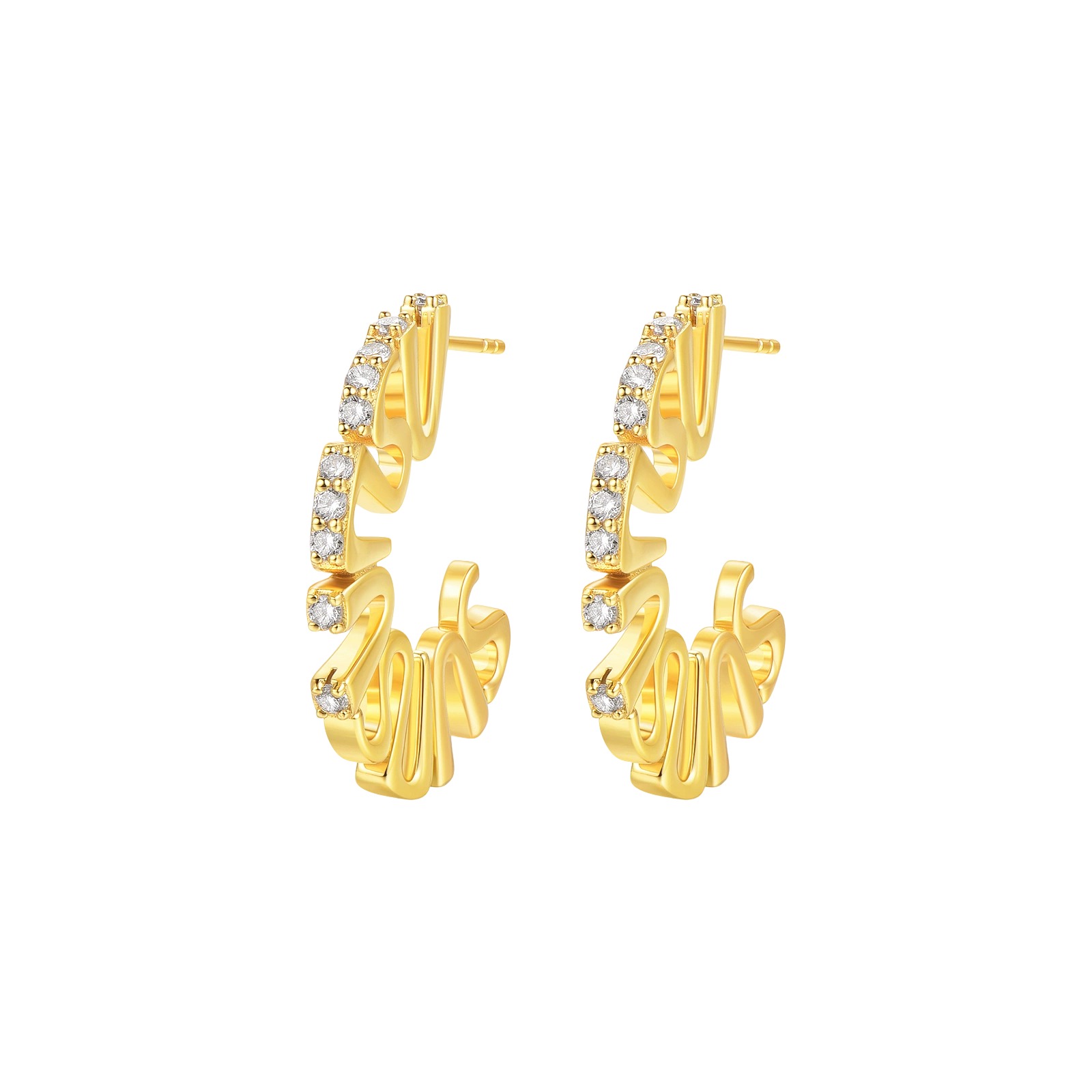 SOLAR Channel-Set Earrings