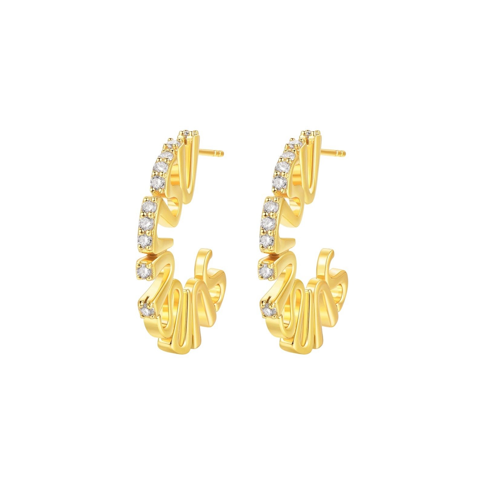 SOLAR Channel-Set Earrings