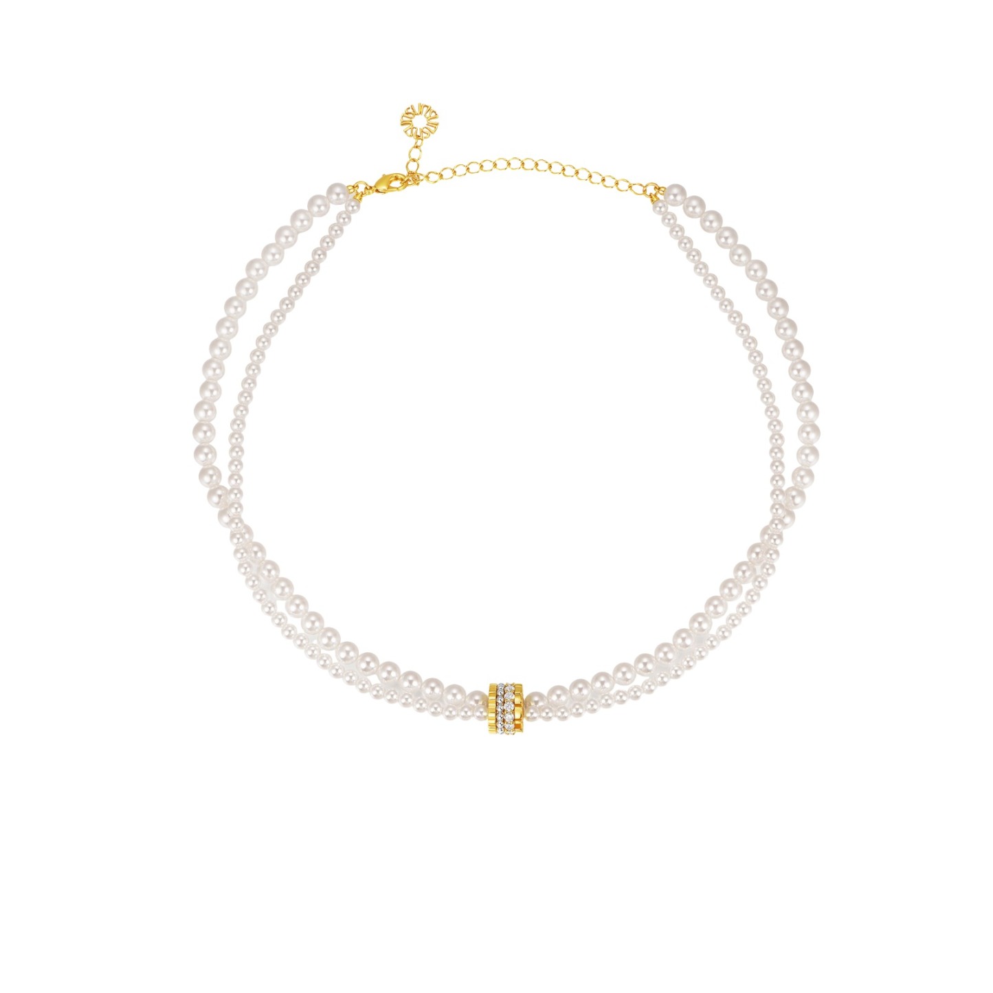 SOLAR Double-Row Pearl Necklace