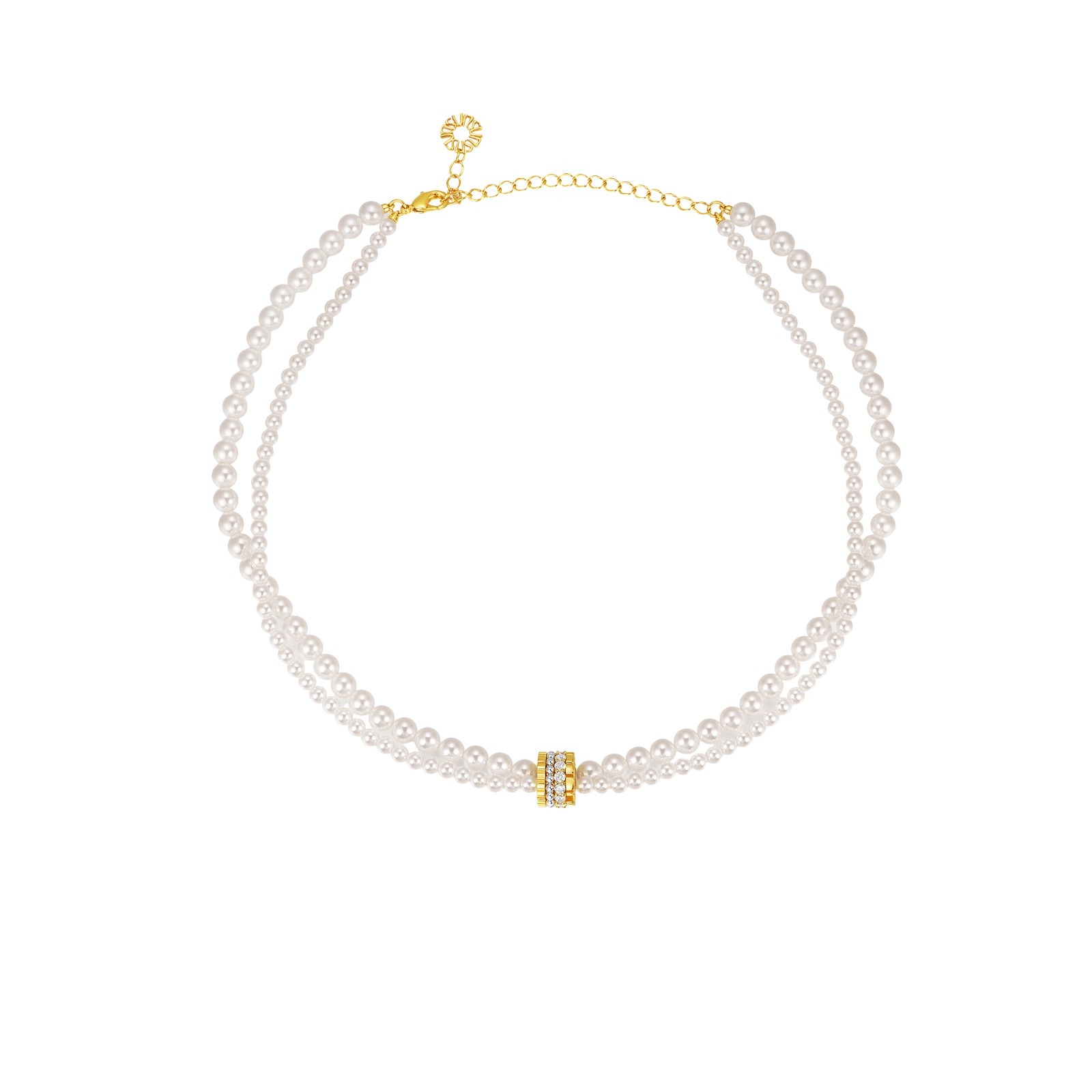 SOLAR Double-Row Pearl Necklace
