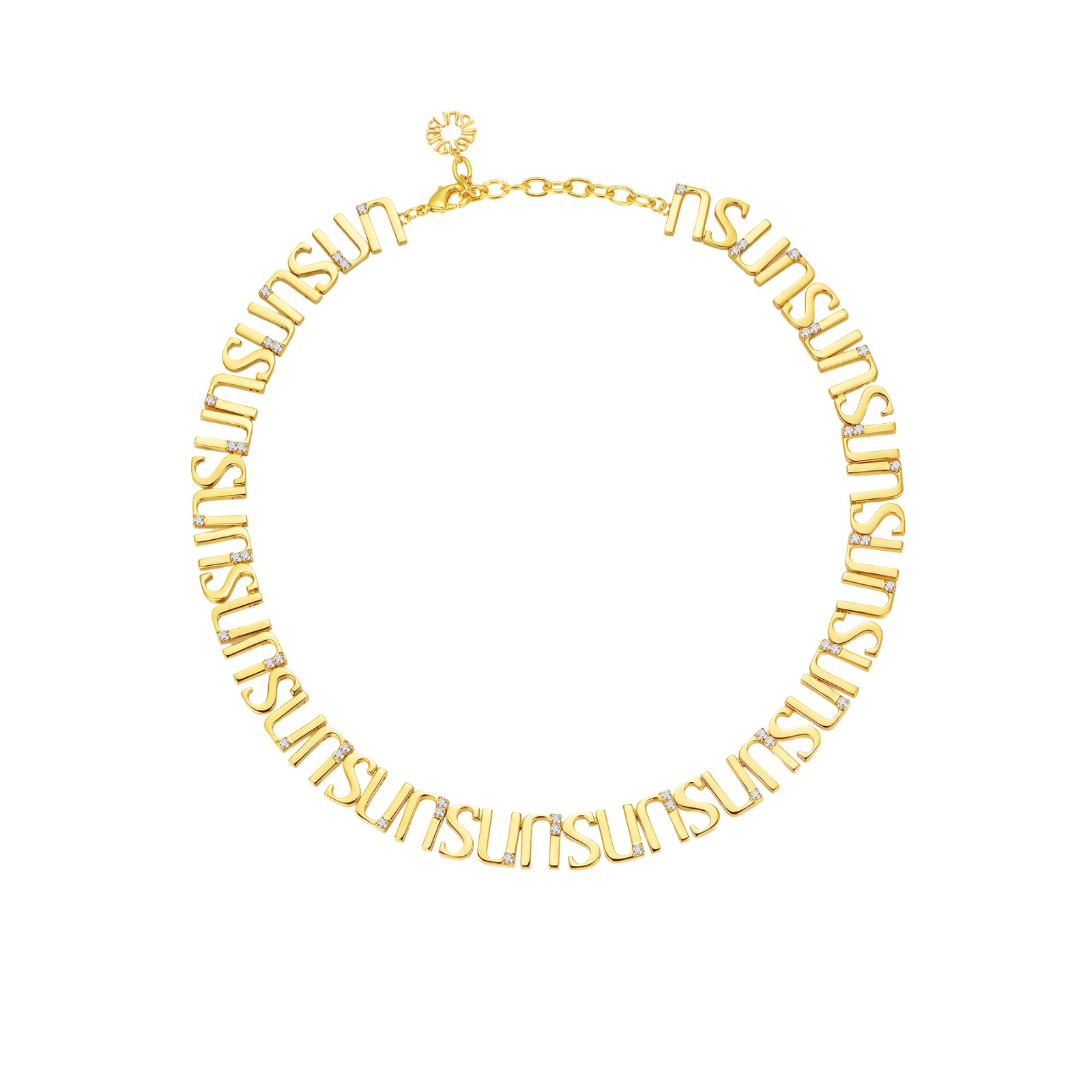 SOLAR Letter Chain Collar Necklace