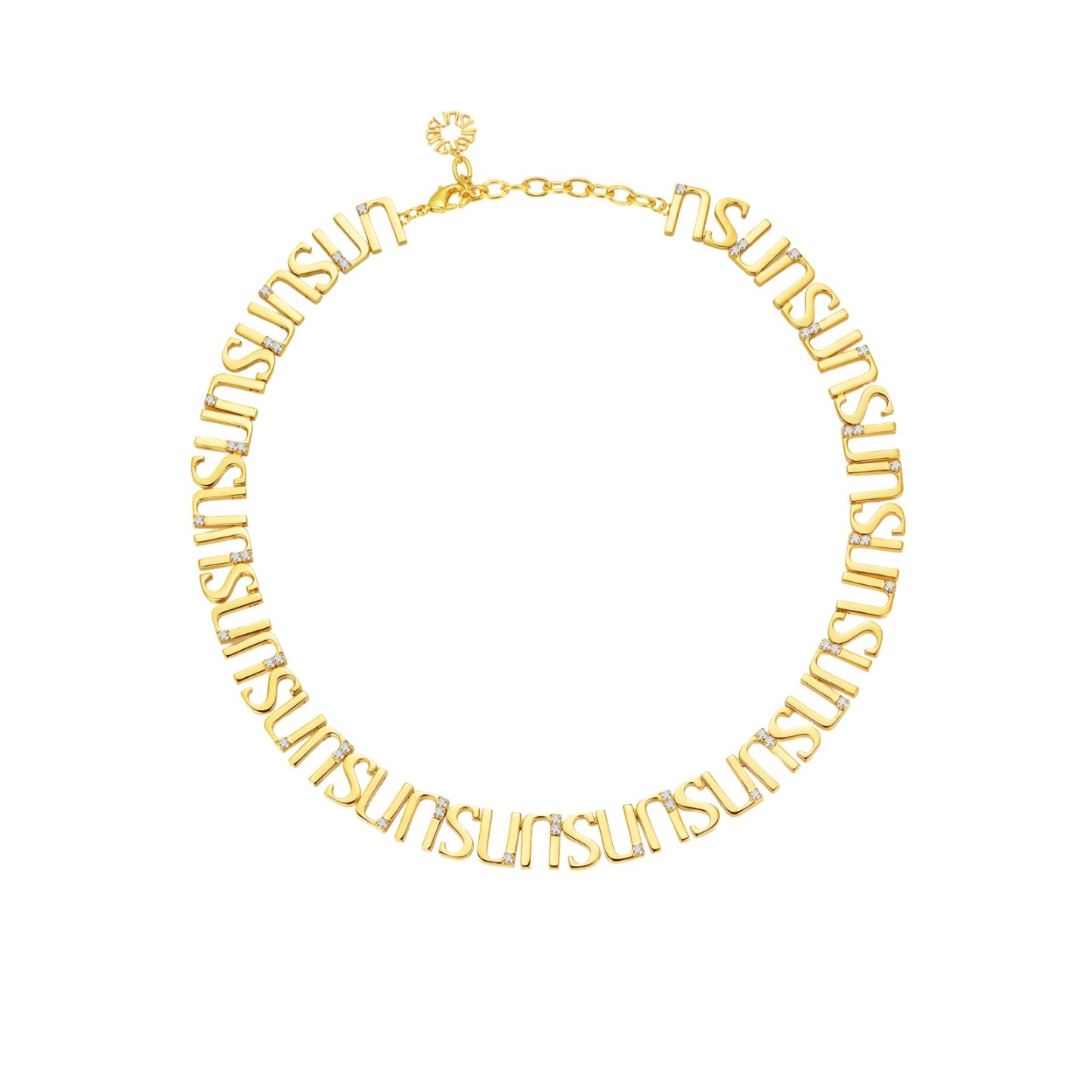 SOLAR Letter Chain Collar Necklace