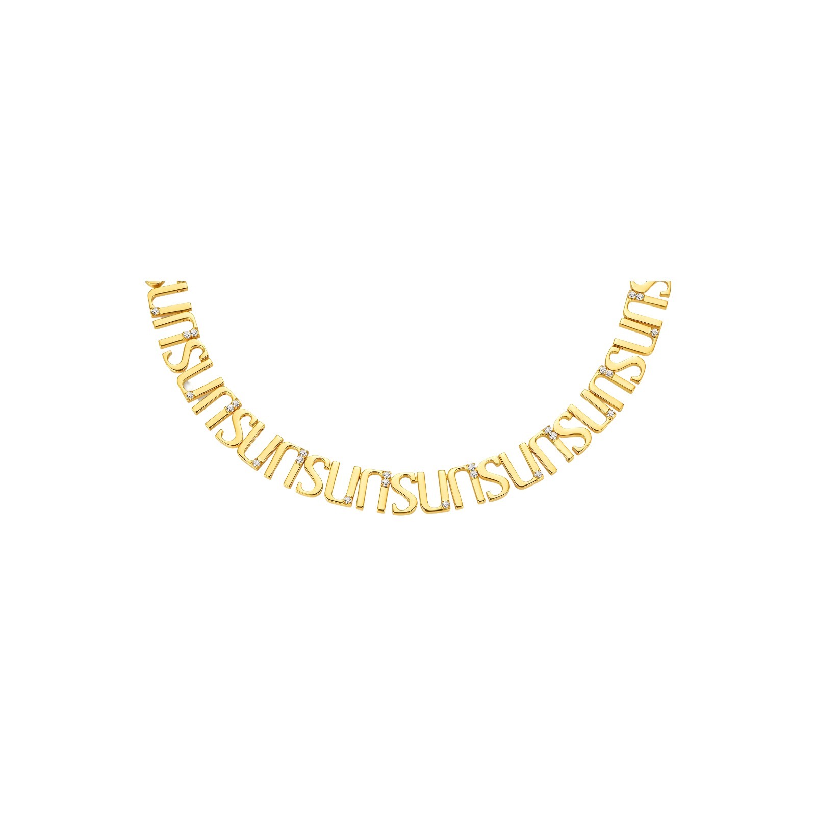 SOLAR Letter Chain Collar Necklace