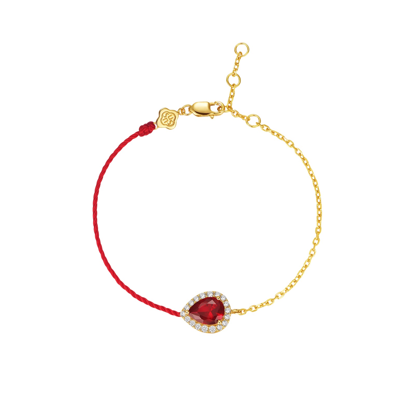 Ouroboros snake Diamond-Eyed Half-red-String Bracelet