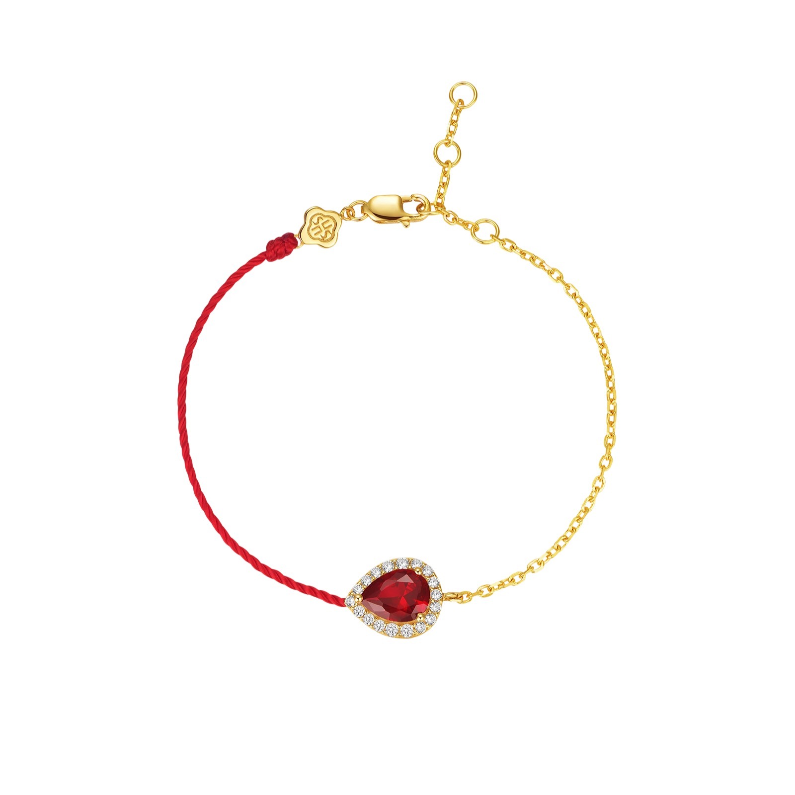 Ouroboros snake Diamond-Eyed Half-red-String Bracelet
