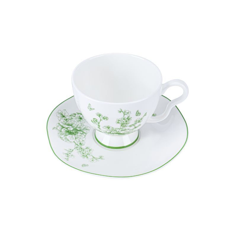 PLAIN PEONY cup and saucer
