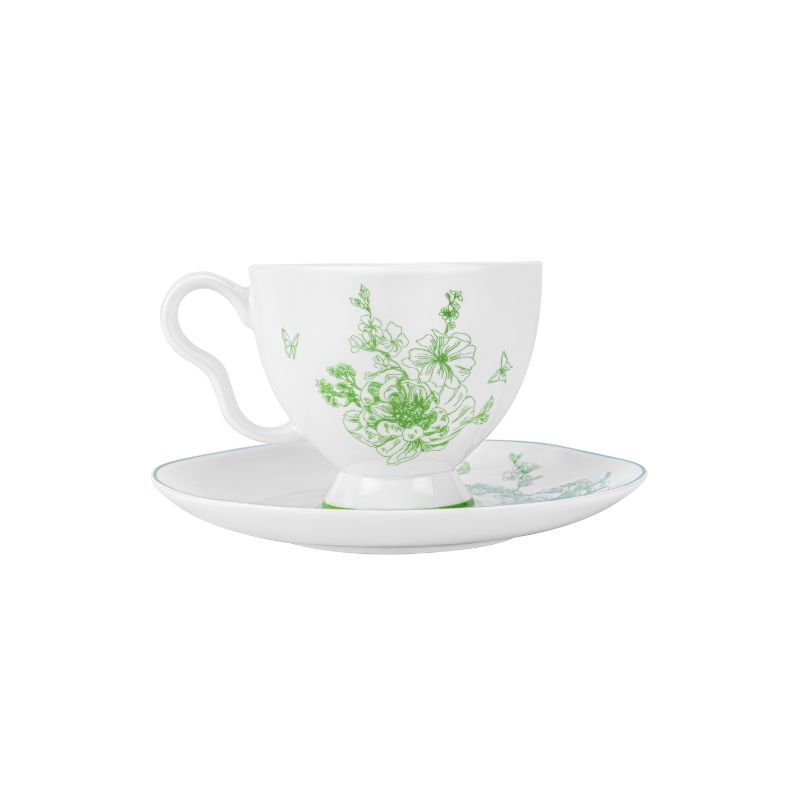 PLAIN PEONY cup and saucer