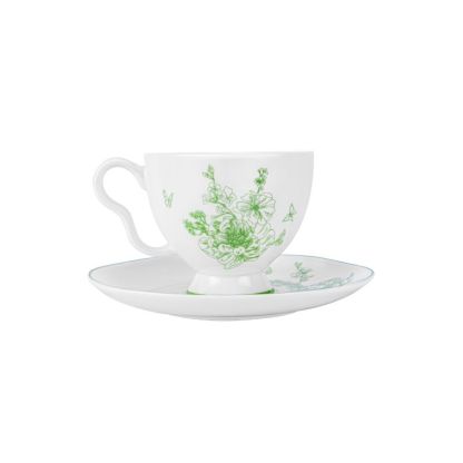 PLAIN PEONY cup and saucer