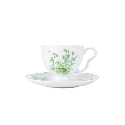 PLAIN PEONY cup and saucer