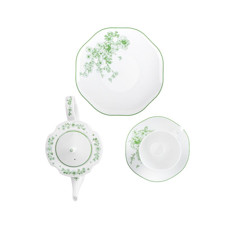 PLAIN PEONY single tea set