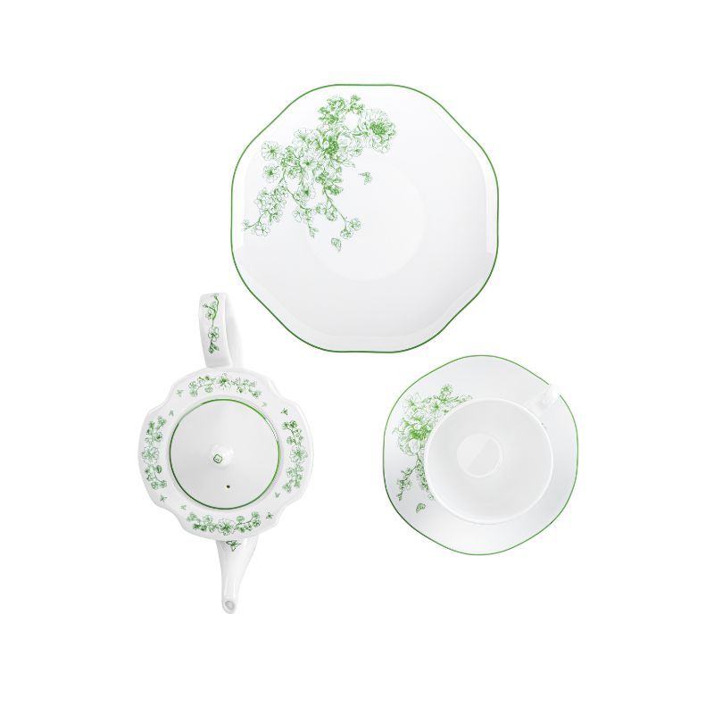 PLAIN PEONY single tea set