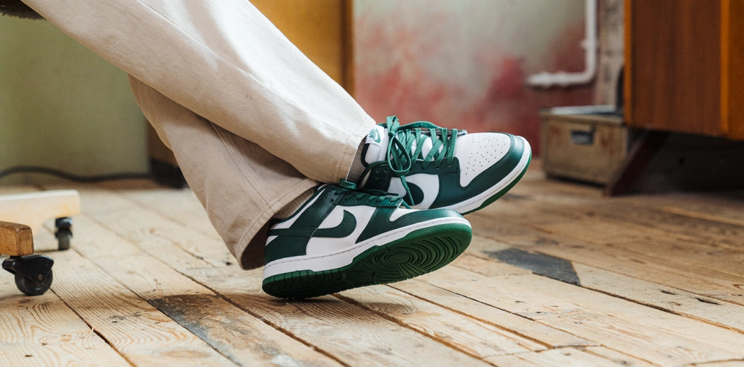 1. Classic Nike Dunk Low in black and white colorway.