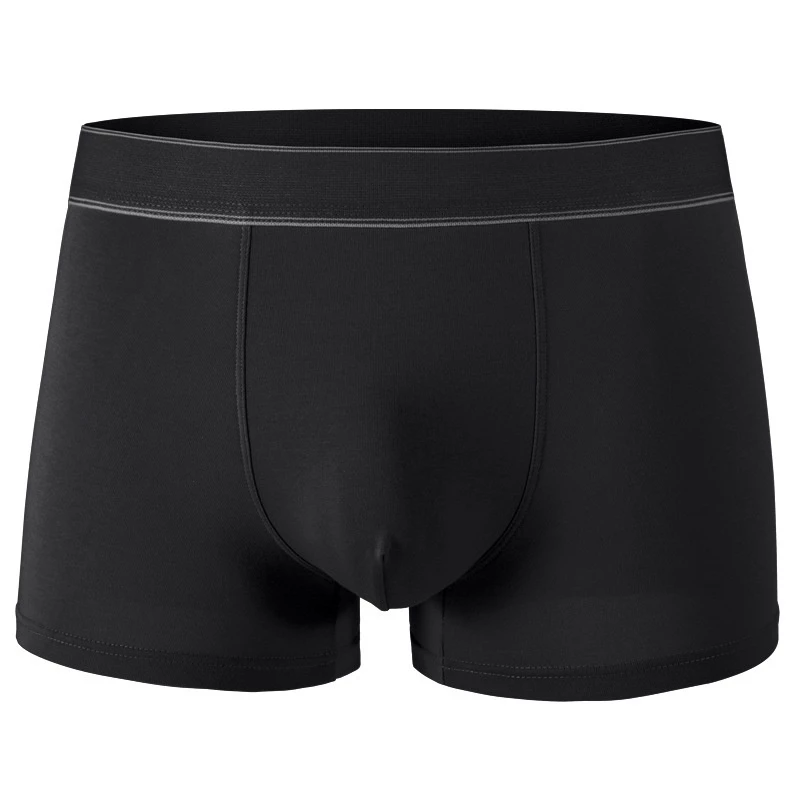 Men's Combed Cotton Boxer Briefs Antibacterial Breathable Underwear 6 PACK