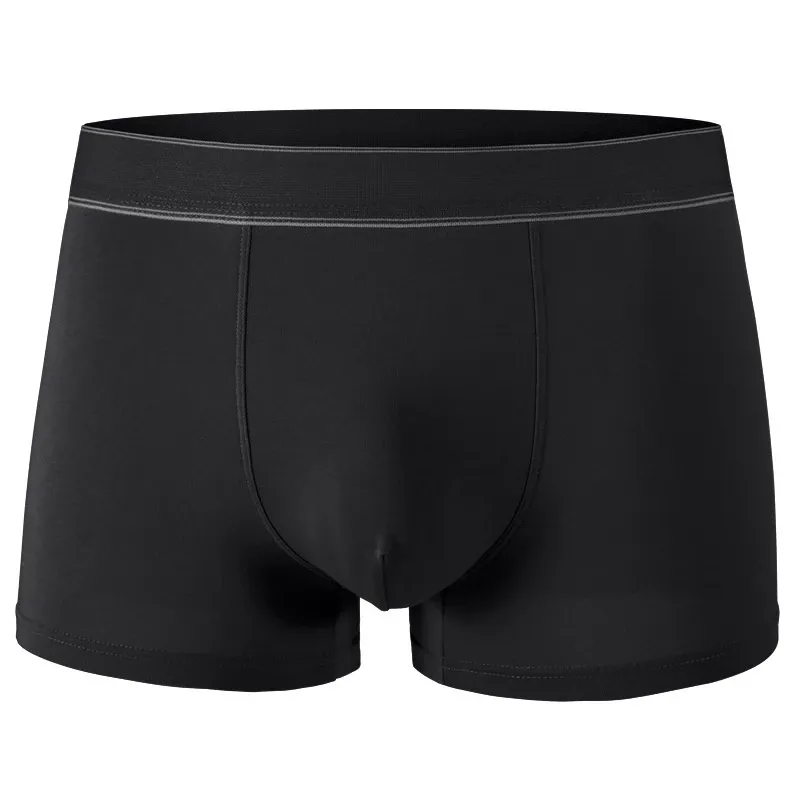 Men's Combed Cotton Boxer Briefs Antibacterial Breathable Underwear 6 PACK