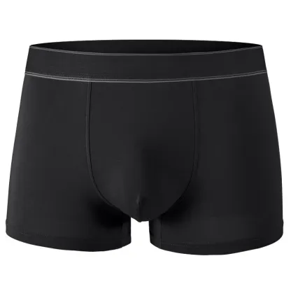 Men's Combed Cotton Boxer Briefs Antibacterial Breathable Underwear 6 PACK