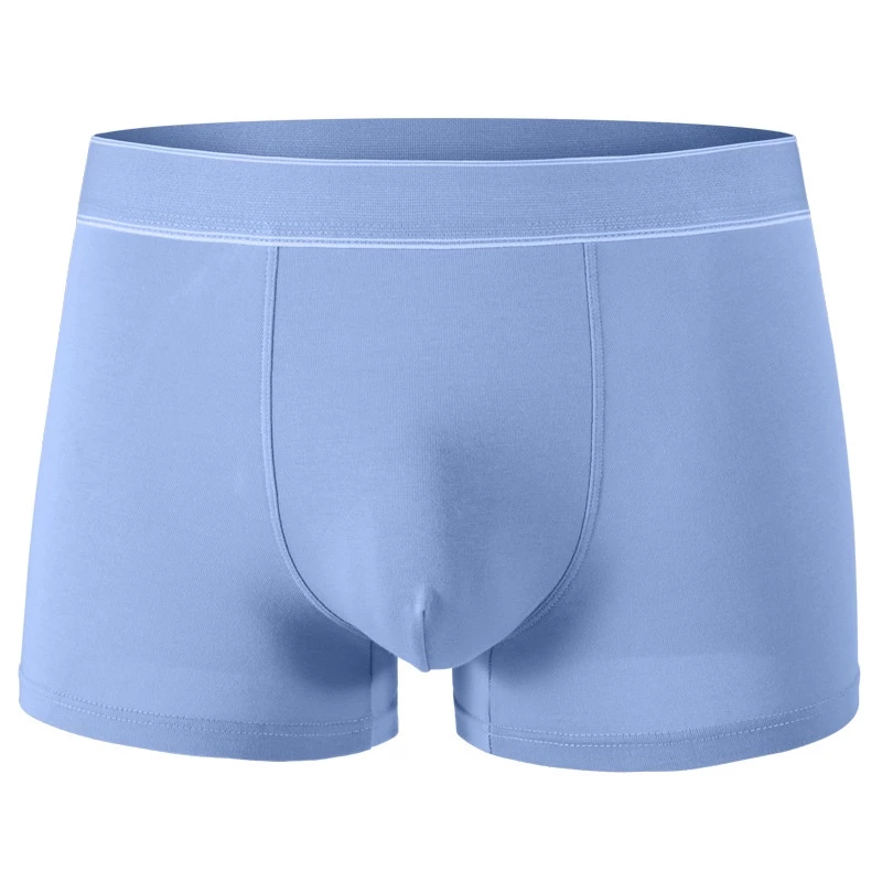 Men's Combed Cotton Boxer Briefs Antibacterial Breathable Underwear 6 PACK