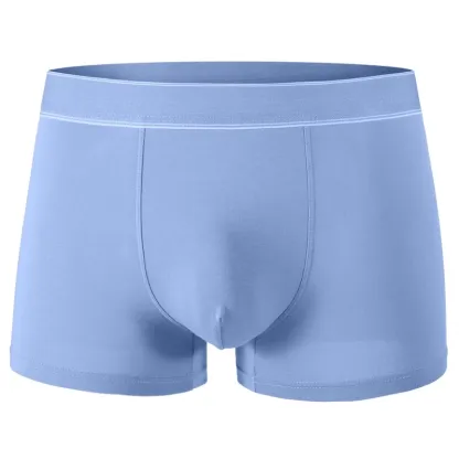 Men's Combed Cotton Boxer Briefs Antibacterial Breathable Underwear 6 PACK