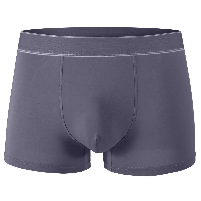 Men's Combed Cotton Boxer Briefs Antibacterial Breathable Underwear 6 PACK