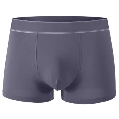 Men's Combed Cotton Boxer Briefs Antibacterial Breathable Underwear 6 PACK