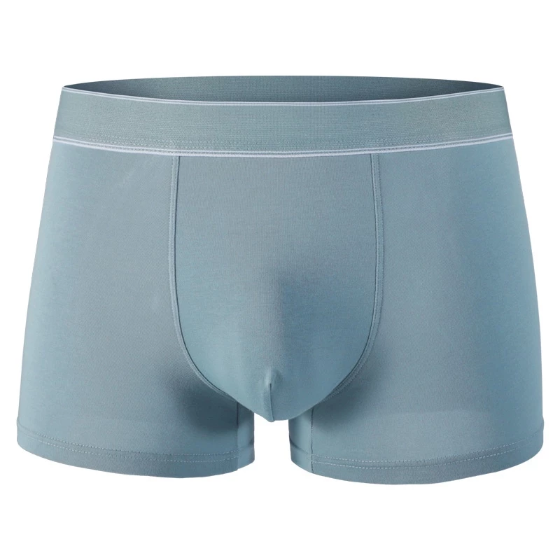 Men's Combed Cotton Boxer Briefs Antibacterial Breathable Underwear 6 PACK