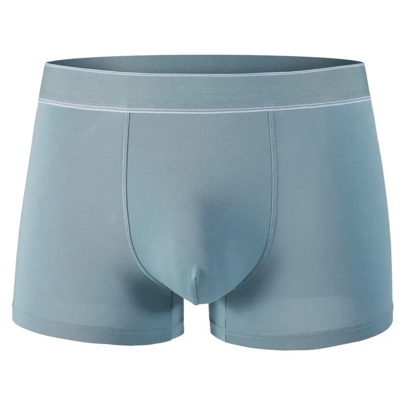 Men's Combed Cotton Boxer Briefs Antibacterial Breathable Underwear 6 PACK