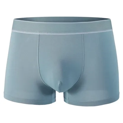 Men's Combed Cotton Boxer Briefs Antibacterial Breathable Underwear 6 PACK