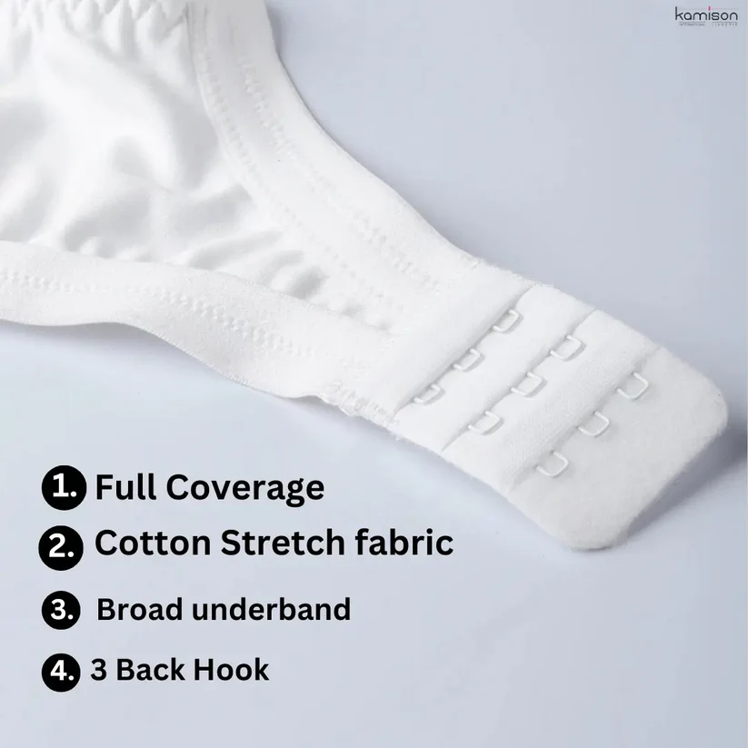 Full Coverage Minimizer Bra Non Padded White Nude Bra ( Pack of 3 )