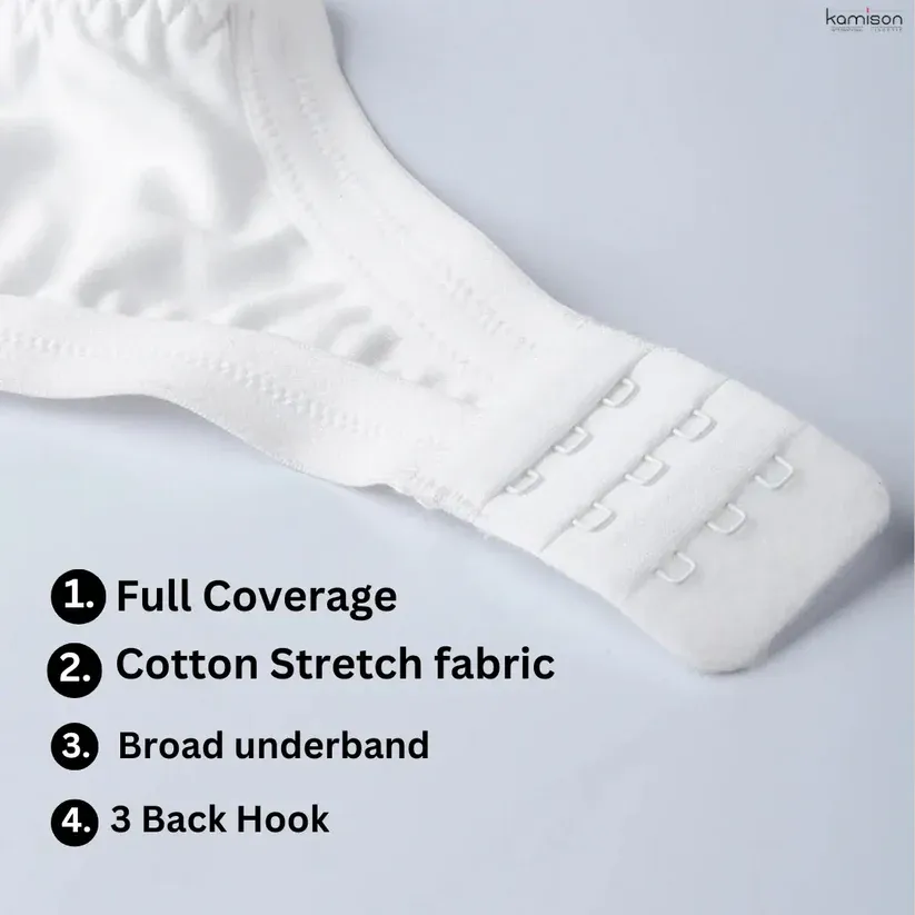 Full Coverage Minimizer Bra Non Padded White Nude Bra ( Pack of 3 )