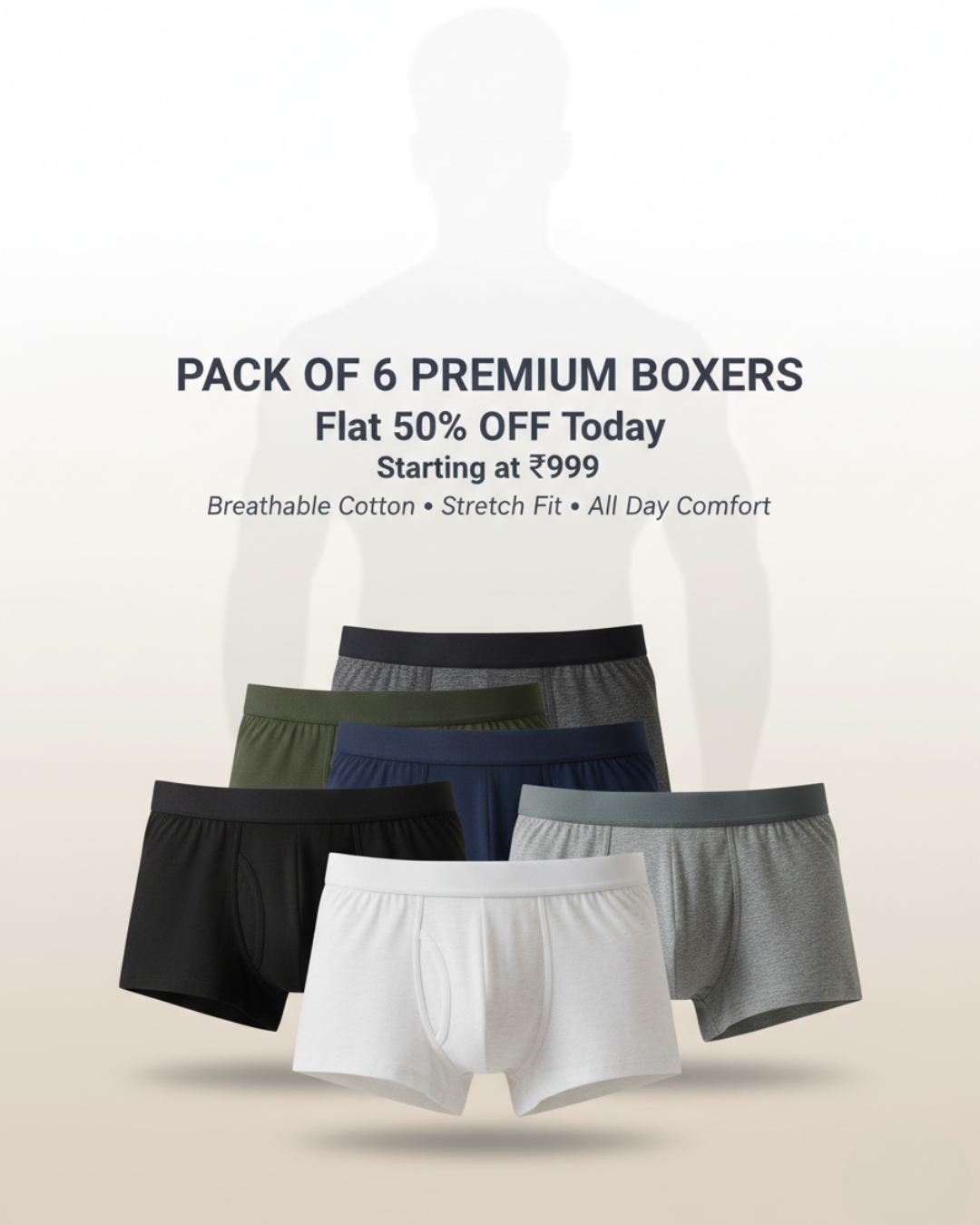 Men's Underwear Pack of 6 - Mobile Banner