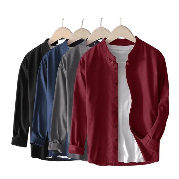 Classic Solid Premium Shirts – Pack of 4