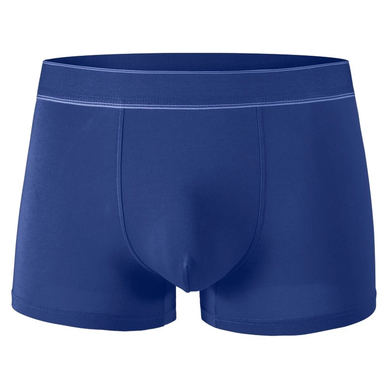 Men's Combed Cotton Boxer Briefs Antibacterial Breathable Underwear 6 PACK