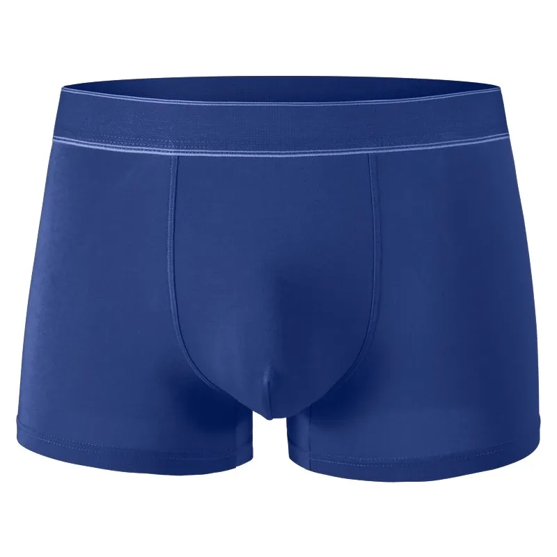 Men's Combed Cotton Boxer Briefs Antibacterial Breathable Underwear 6 PACK