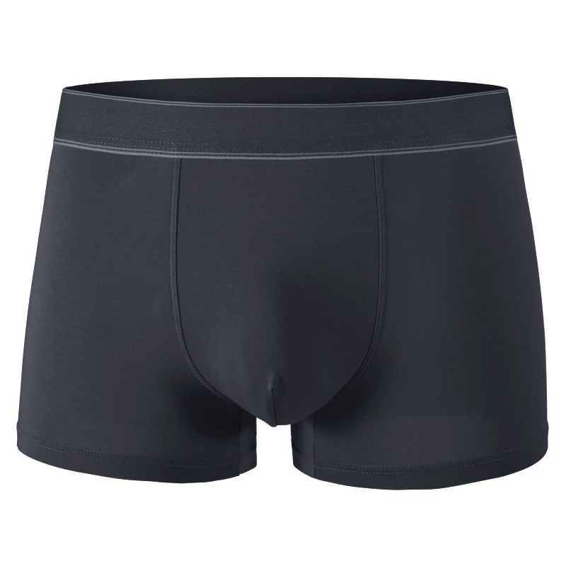 Men's Combed Cotton Boxer Briefs Antibacterial Breathable Underwear 6 PACK