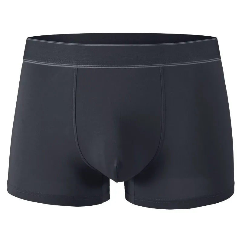 Men's Combed Cotton Boxer Briefs Antibacterial Breathable Underwear 6 PACK