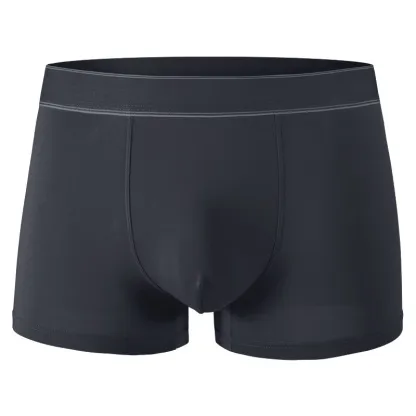 Men's Combed Cotton Boxer Briefs Antibacterial Breathable Underwear 6 PACK