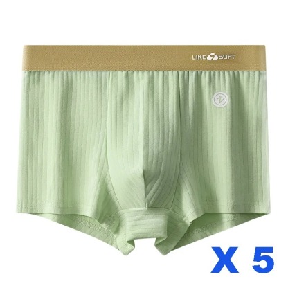 5 Pcs Men's Striped Boxer Shorts