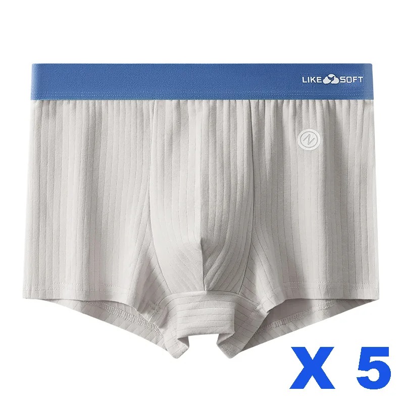 5 Pcs Men's Striped Boxer Shorts
