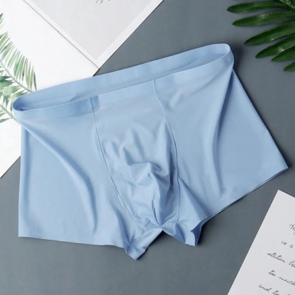 4 Pcs/Lot Men's Ice Silk Sexy Seamless Ultra-thin Boxer