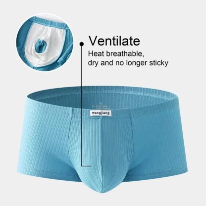 9PCS Men Boxer Shorts Low-rise Solid Color Ribbed