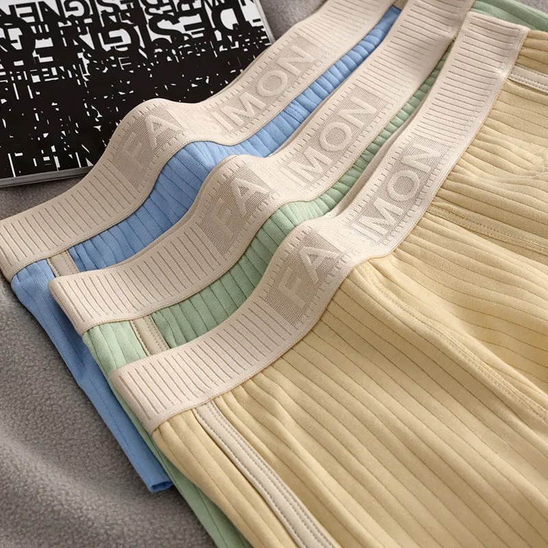 6PCS/Pack Solid Striped Men's Boxer 